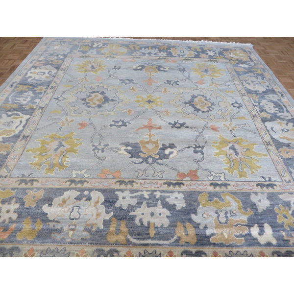 OrientalRugGalaxy OneofaKind 10'1" Square Wool Area Rug in Gray